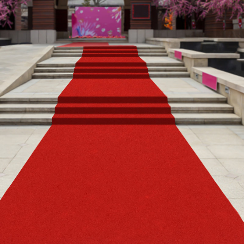 Hokku Designs Alessja 32.8Ft Long Runway Red Carpet For Indoors